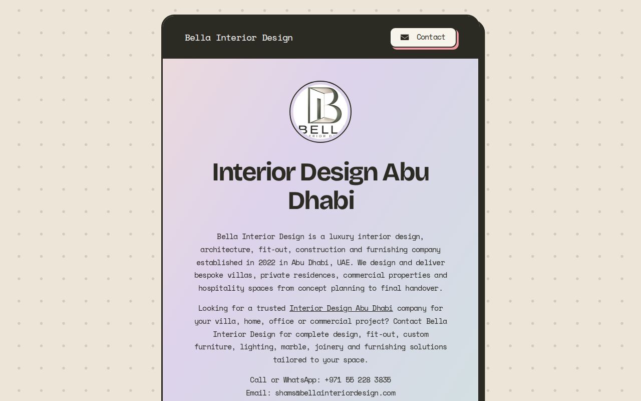 Bella Interior Design Abu Dhabi